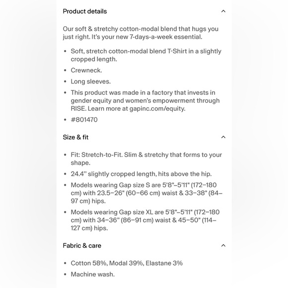 NWT Gap Modern Crewneck T-Shirt in Fresh White - Small - Picture 9 of 11